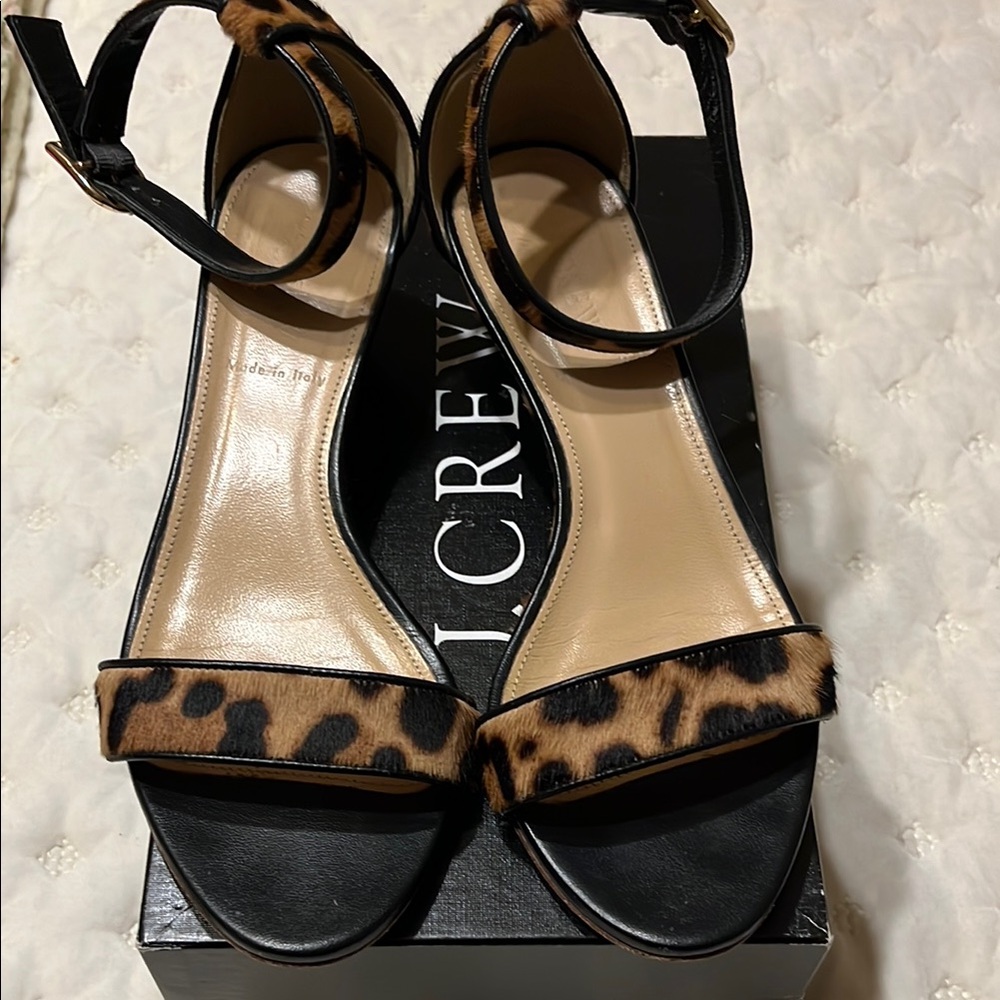 J.Crew Collection Leopard Print Sandals View 2